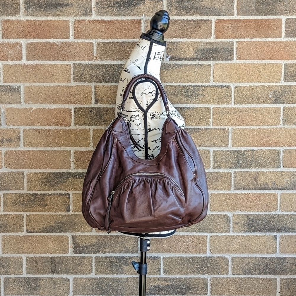 BOTKIER Brown Leather Hobo Bag